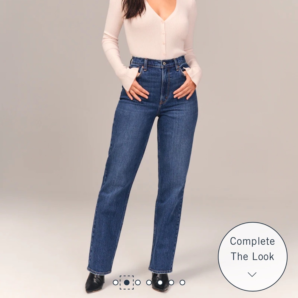Abercrombie & Fitch, curve love ultra high rise 90s straight
